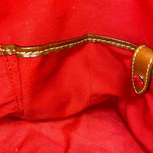 [Dooney & Bourke] Marigold Orange Nylon Domed Shoulder Satchel Handbag - Picture 11 of 12